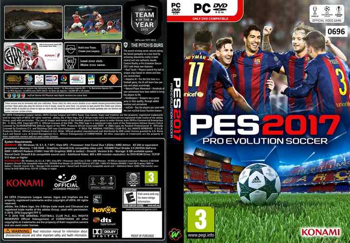 P3S17 Pro Evolution Soccer 2017 PC Game
