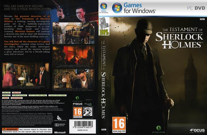 TESTSHOM The Testament of Sherlock Holmes PC Download