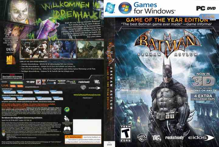 Batman Arkham Asylum GOTY Steam Edition PC Full